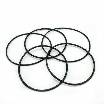 Sello de anillo O de goma plana de silicona de color negro AS568 NBR FKM FPM EPDM Disponible a medida