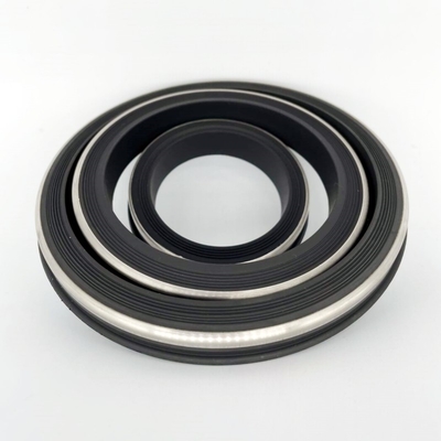 Sello de unión de martillo negro NBR HNBR FKM PTFE resistente al aceite y al calor y a los químicos con respaldo de acero inoxidable