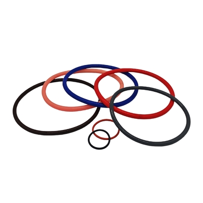Varios Anillos industriales de goma de silicona de gran y pequeño color naranja azul negro con alta resistencia al calor