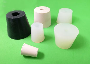 Tapones de goma de silicona de un agujero de grado de laboratorio para botellas, tubos de ensayo y frascos de química