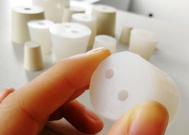 Tapones de goma de silicona de un agujero de grado de laboratorio para botellas, tubos de ensayo y frascos de química