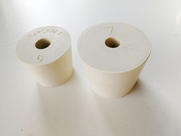 Tapones de goma de silicona de un agujero de grado de laboratorio para botellas, tubos de ensayo y frascos de química