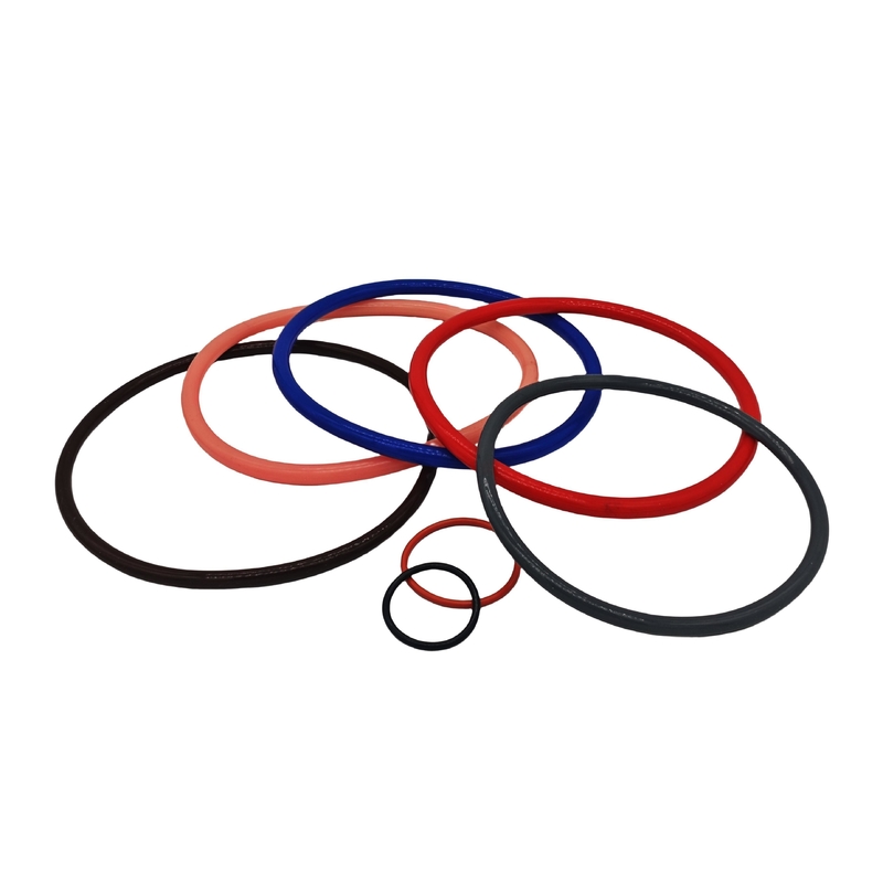 Varios Anillos industriales de goma de silicona de gran y pequeño color naranja azul negro con alta resistencia al calor