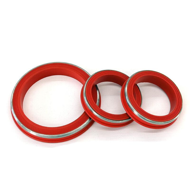 Sellos de unión de martillo estilo labio de FKM resistentes a la temperatura con anillo de acero inoxidable diseñados para entornos de H2S y CO2