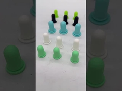 Tapón de goma de silicona de grado alimenticio para laboratorio, tapones de goma pequeños, color blanco